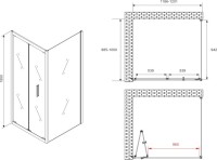 Душевой уголок Abber Sonnenstrand AG07120B-S100B 120x100, профиль черный, стекло прозрачное