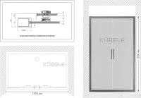 Душевая дверь в нишу Kubele DE019 D4-CLN-CH 185 см, профиль хром