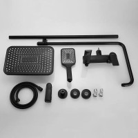Душевая стойка Shevanik S9136H черная