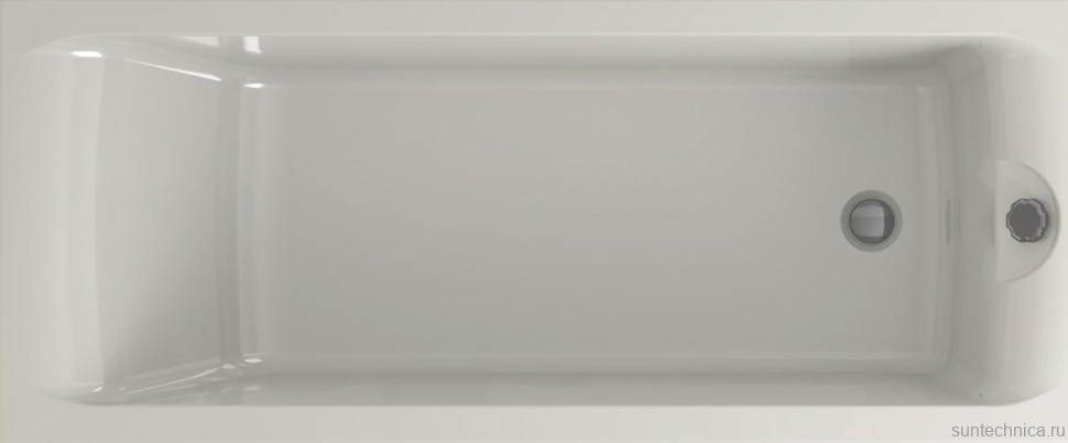 Акриловая ванна EUROLUX Qwatry 170x70 см, пристенная, белая, с каркасом