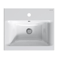 Тумба с раковиной AM.PM Gem 50 напольная, 2 ящика, белый глянец