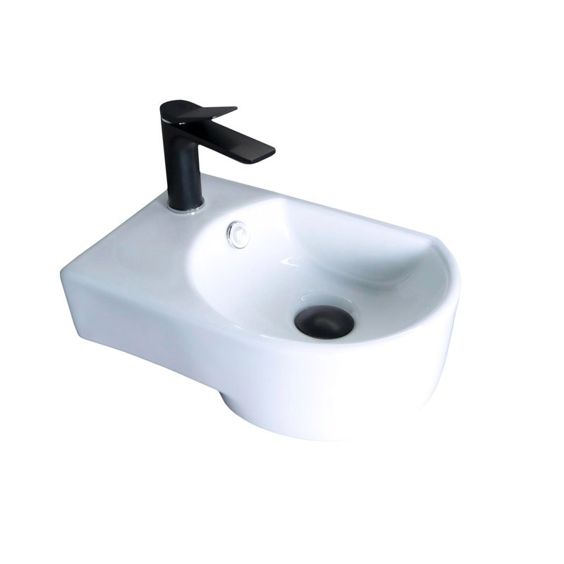 Раковина маленькая в туалет GID Suspendido N9273R 41 глянцевая белая, фаянс