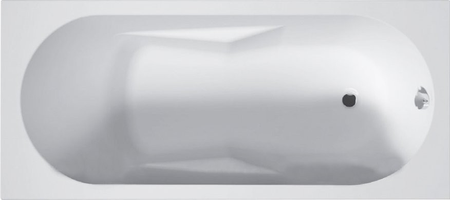 Акриловая ванна Riho Bathtubs Lazy 170x75 см, левая, пристенная, eurowhite, на ножках, со сливом-переливом
