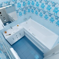 Акриловая ванна Triton Александрия 170x75 см, пристенная, белая, с каркасом, с ручками