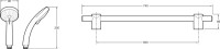 Душевой комплект Смеситель Jacob Delafon Cuff E45532-CP + Гарнитур Citrus E12907-CP