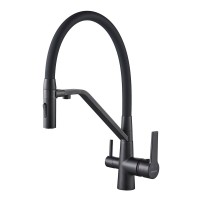 Смеситель для кухни Shevanik S278H черный