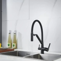 Смеситель для кухни Shevanik S278H черный Смеситель для кухни Shevanik S278H черный