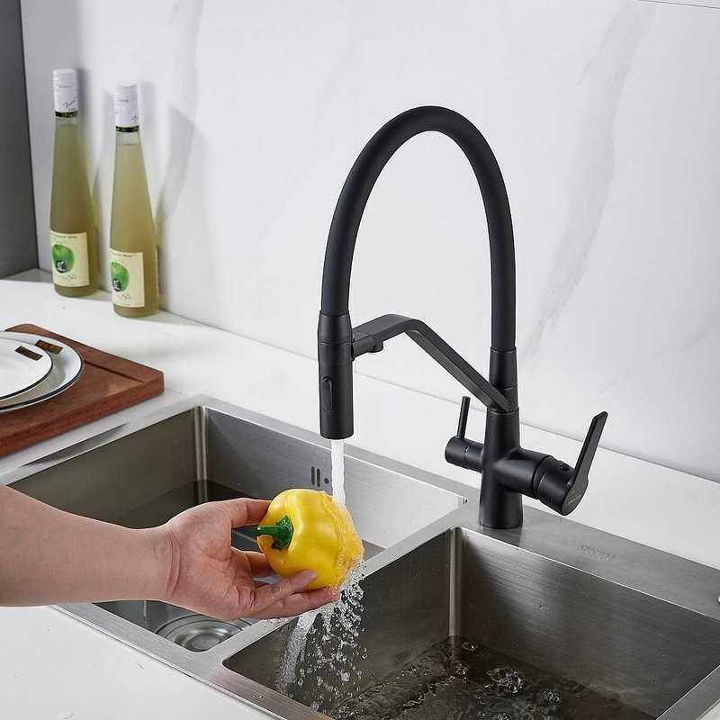 Смеситель для кухни Shevanik S278H черный