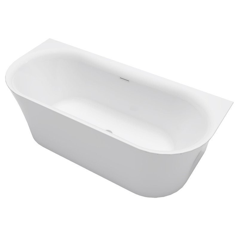 Ванна акриловая Azario ENGELS 1700x750x580 пристенная, в комплекте с сифоном и металлической рамой (ENG17075)