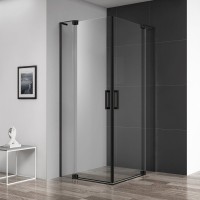 Душевой уголок Cezares Slider AH 2 70/80 100/110 C NERO профиль черный, стекло прозрачное