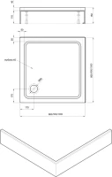Поддон для душа AQUATEK DPA-0000008 80x80 Поддон для душа AQUATEK DPA-0000008 80x80