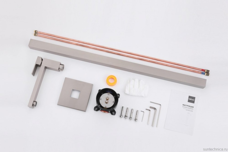 Напольный смеситель для раковины Abber Daheim AF8241SP С ВНУТРЕННЕЙ ЧАСТЬЮ, сатин