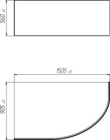 Акриловая ванна 1MarKa Diana R 150x90 см, угловая, правая, пристенная, белая, асимметричная, с каркасом
