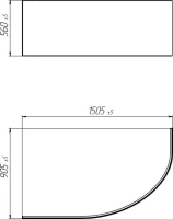Акриловая ванна 1MarKa Diana R 150x90 см, угловая, правая, пристенная, белая, асимметричная, с каркасом