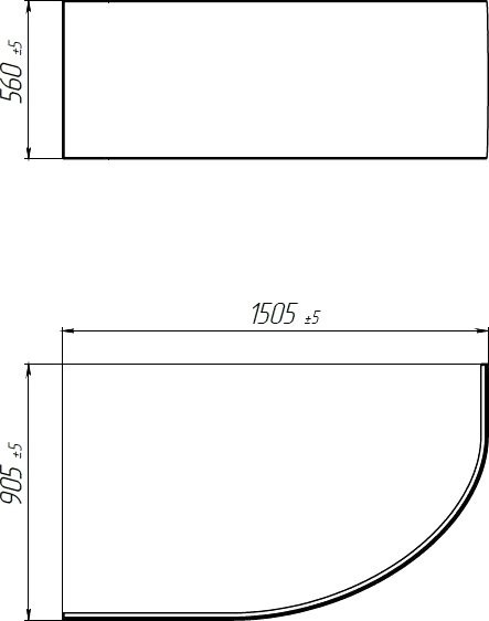 Акриловая ванна 1MarKa Diana R 150x90 см, угловая, правая, пристенная, белая, асимметричная, с каркасом