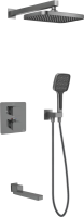 Душевой комплект Rose R1595T С ВНУТРЕННЕЙ ЧАСТЬЮ, пепельный