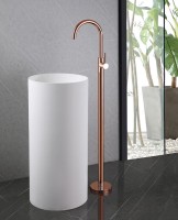 Напольный смеситель для раковины Abber Wasser Kreis AF8141RG С ВНУТРЕННЕЙ ЧАСТЬЮ, розовое золото