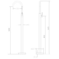 Напольный смеситель для раковины Abber Wasser Kreis AF8141RG С ВНУТРЕННЕЙ ЧАСТЬЮ, розовое золото