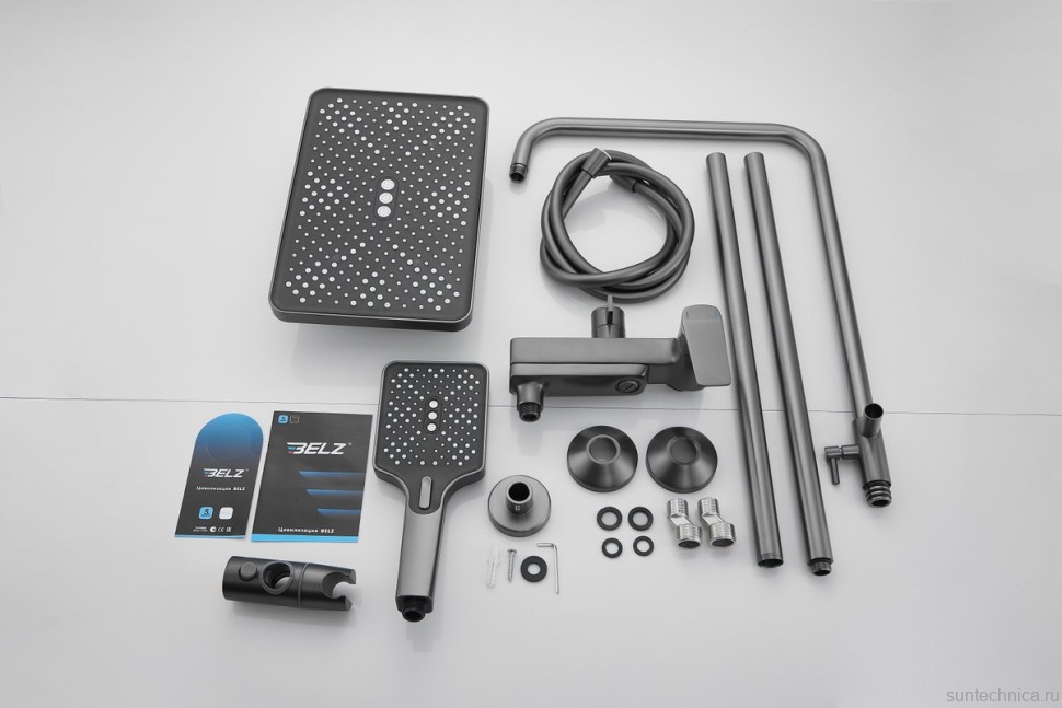Душевая стойка BELZ B715 B24715-3 оружейная сталь