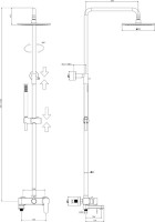 Комплект для ванной Paffoni Light KITZCOL632NO006 С ВНУТРЕННЕЙ ЧАСТЬЮ, черный матовый