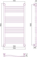 Полотенцесушитель водяной Сунержа Флюид + 100x50 Полотенцесушитель водяной Сунержа Флюид + 100x50