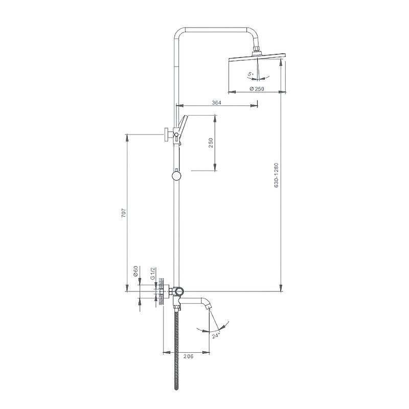 Душевая стойка Splenka S03 S03.24.23 золото