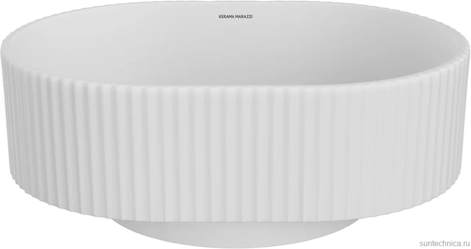Накладная раковина KERAMA MARAZZI Vento 51 матовая белая, овальная, фаянс
