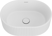 Накладная раковина KERAMA MARAZZI Vento 51 матовая белая, овальная, фаянс
