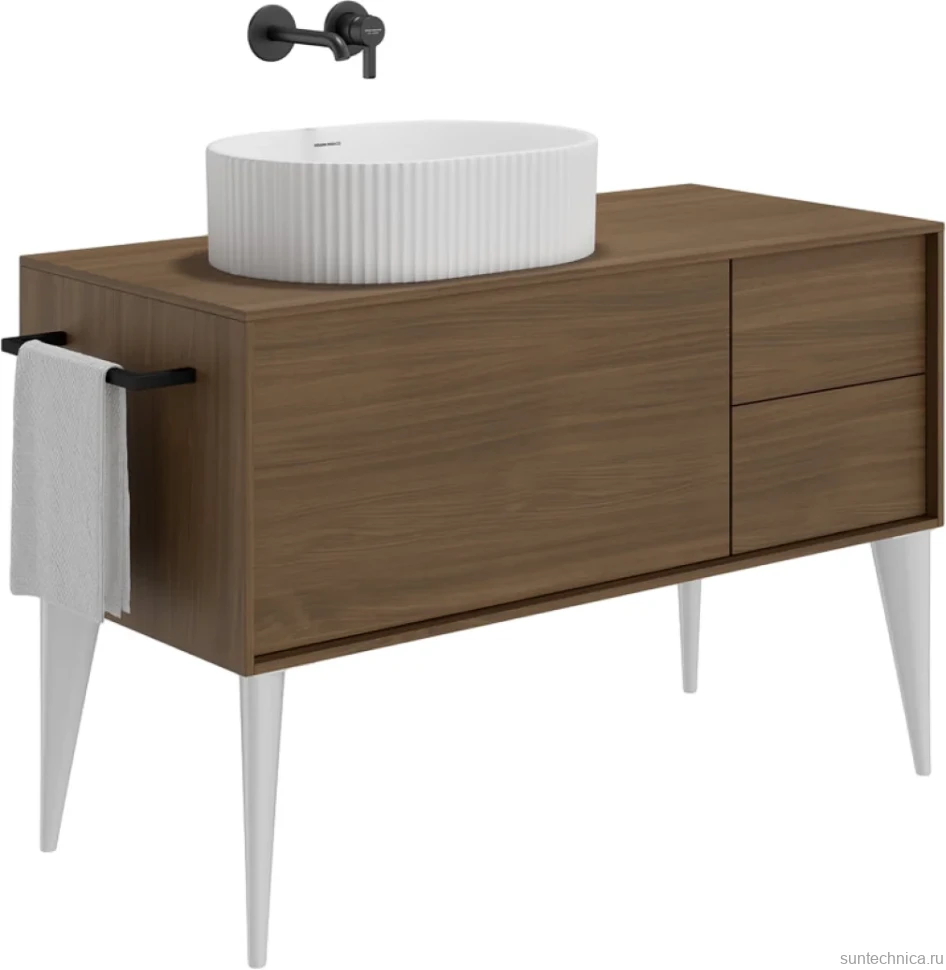 Накладная раковина KERAMA MARAZZI Vento 51 матовая белая, овальная, фаянс