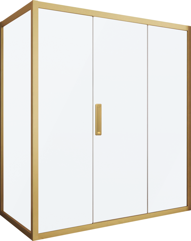 Душевой уголок Kubele DE019 R3-MAT-BR 140х90 см, профиль бронза