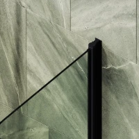 Шторка на ванну Maybahglass MGV-782-6 70x140, профиль черный, стекло прозрачное