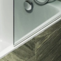 Шторка на ванну Maybahglass MGV-782-6 70x140, профиль черный, стекло прозрачное