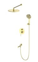 Душевой комплект Wonzon & Woghand WW-88939017-BG С ВНУТРЕННЕЙ ЧАСТЬЮ, брашированное золото