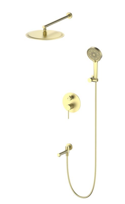 Душевой комплект Wonzon & Woghand WW-88939017-BG С ВНУТРЕННЕЙ ЧАСТЬЮ, брашированное золото