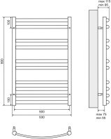 Полотенцесушитель водяной Lemark Atlantiss П10 50x80 Полотенцесушитель водяной Lemark Atlantiss П10 50x80
