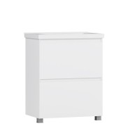 Тумба с раковиной Belux Киото Н 70 напольная, 2 ящика, белая