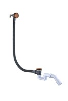 Слив-перелив для ванны Boheme 631-BR 50 мм, клик-клак, bronze, с сифоном