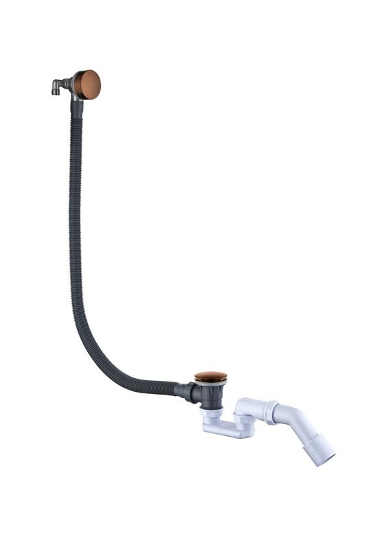 Слив-перелив для ванны Boheme 631-BR 50 мм, клик-клак, bronze, с сифоном