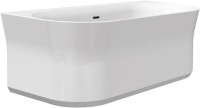 Акриловая ванна Ravak Ypsilon W 180x85 см, пристенная, белая, овальная, на ножках, со сливом-переливом, фурнитура черная