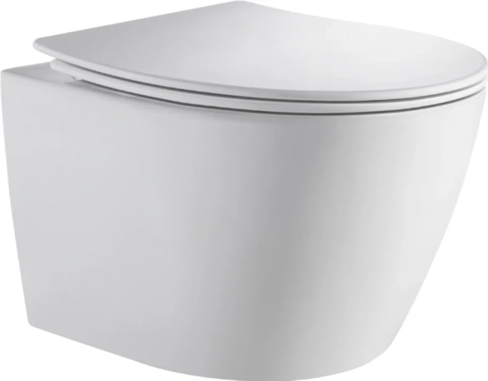 Комплект Унитаз подвесной Orange C07 C07-150W безободковый, с микролифтом + Инсталляция Geberit Duofix Delta 458.149.21.1 с кнопкой смыва, хром