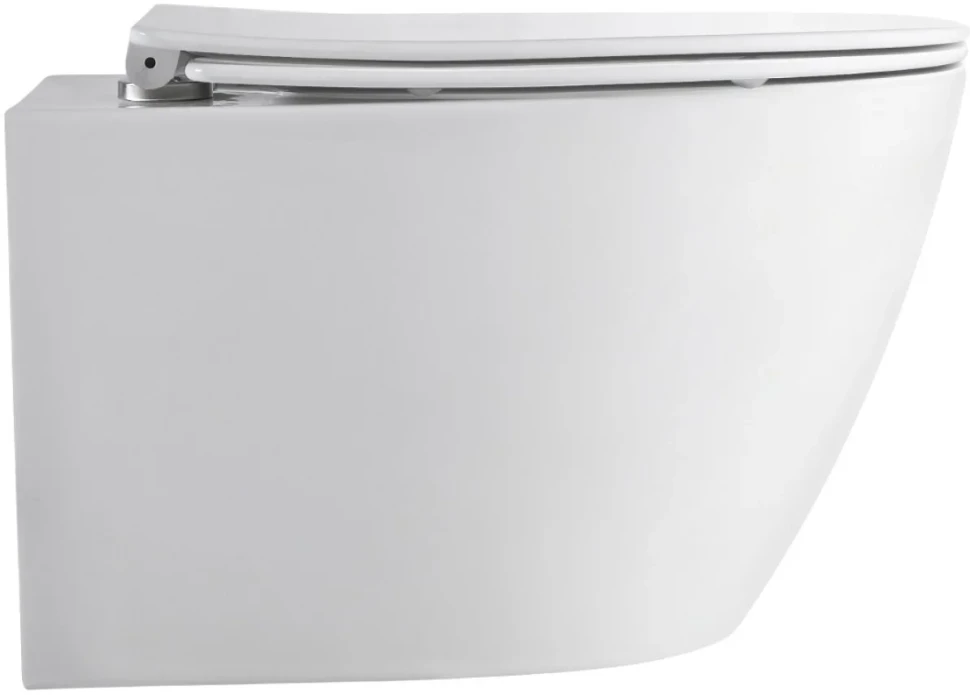 Комплект Унитаз подвесной Orange C07 C07-150W безободковый, с микролифтом + Инсталляция Geberit Duofix Delta 458.149.21.1 с кнопкой смыва, хром