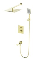Душевой комплект Wonzon & Woghand WW-88929003-BG С ВНУТРЕННЕЙ ЧАСТЬЮ, брашированное золото