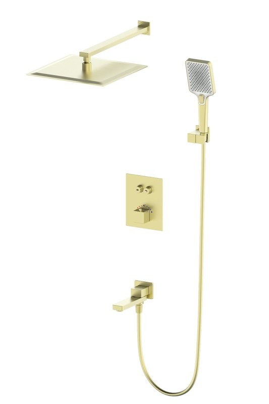 Душевой комплект Wonzon & Woghand WW-88929003-BG С ВНУТРЕННЕЙ ЧАСТЬЮ, брашированное золото