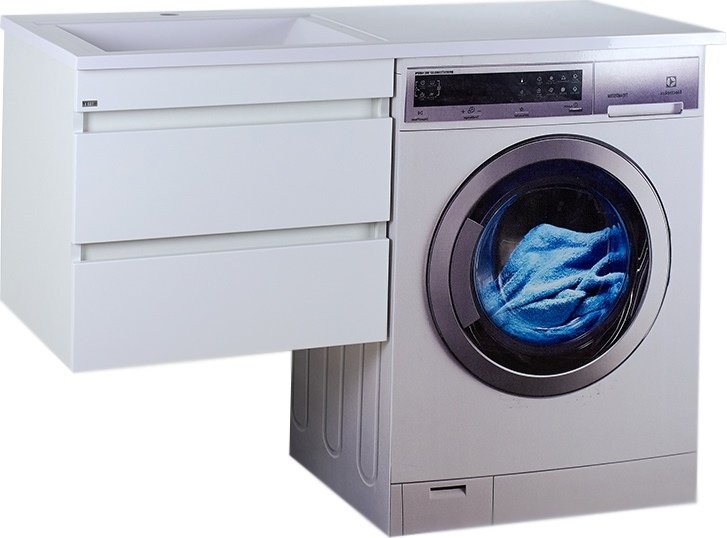 Тумба с раковиной Misty Фостер 55 подвесная, под стиральную машину L