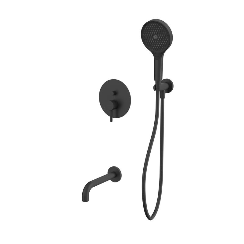 Душевой комплект WHITECROSS Y YSET06TOPBL С ВНУТРЕННЕЙ ЧАСТЬЮ, черный матовый