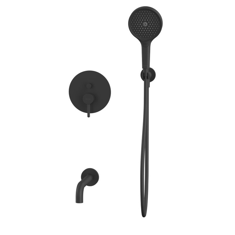 Душевой комплект WHITECROSS Y YSET06TOPBL С ВНУТРЕННЕЙ ЧАСТЬЮ, черный матовый