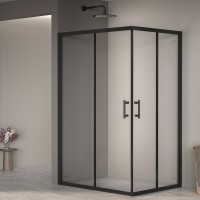 Душевой уголок RGW Passage PA-146B 80х120 см, профиль черный, стекло прозрачное
