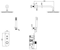 Душевой комплект SantiLine SL-9016 хром, С ВНУТРЕННЕЙ ЧАСТЬЮ