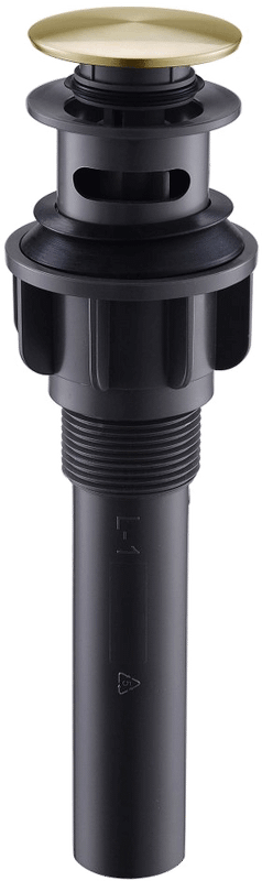 Донный клапан для раковины BelBagno BB-PCU-03-BORO с переливом, брашированное золото