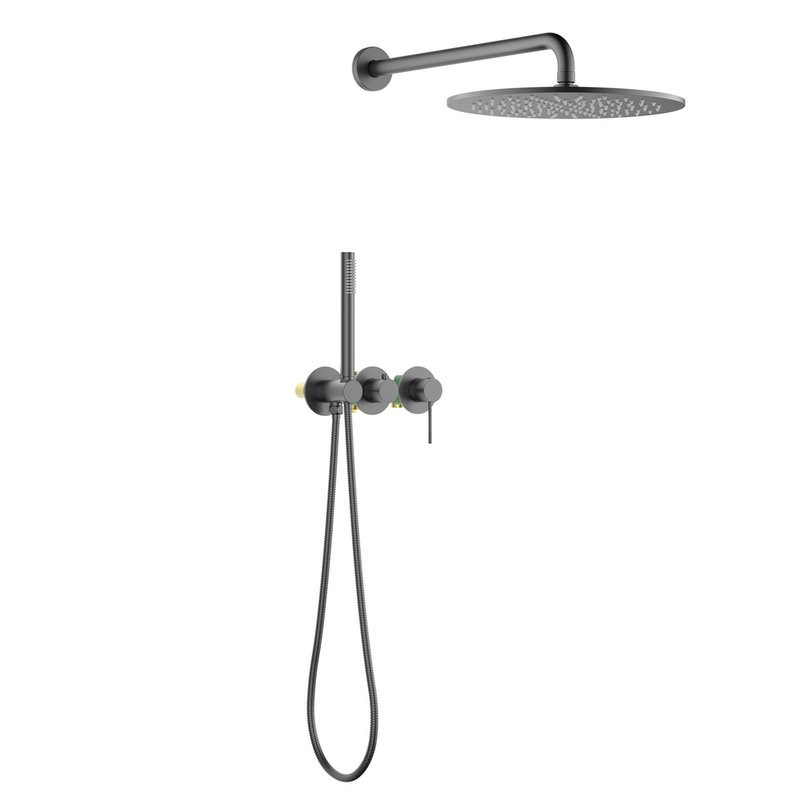 Душевой комплект Timo Saona SX-2349/18SM С ВНУТРЕННЕЙ ЧАСТЬЮ, черное золото